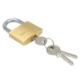 Brass Padlock X-Large 50 mm with brass cylinder and hardened steel shackle